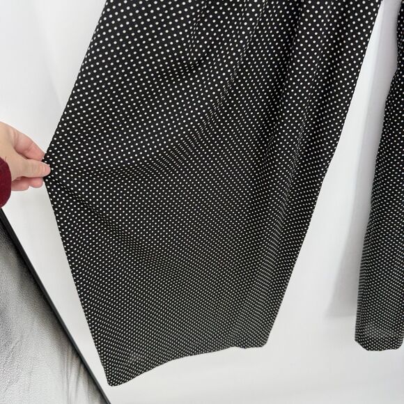 Zara Black & White Polka Dot Trouser Pants Belted Size Small - Picture 4 of 13